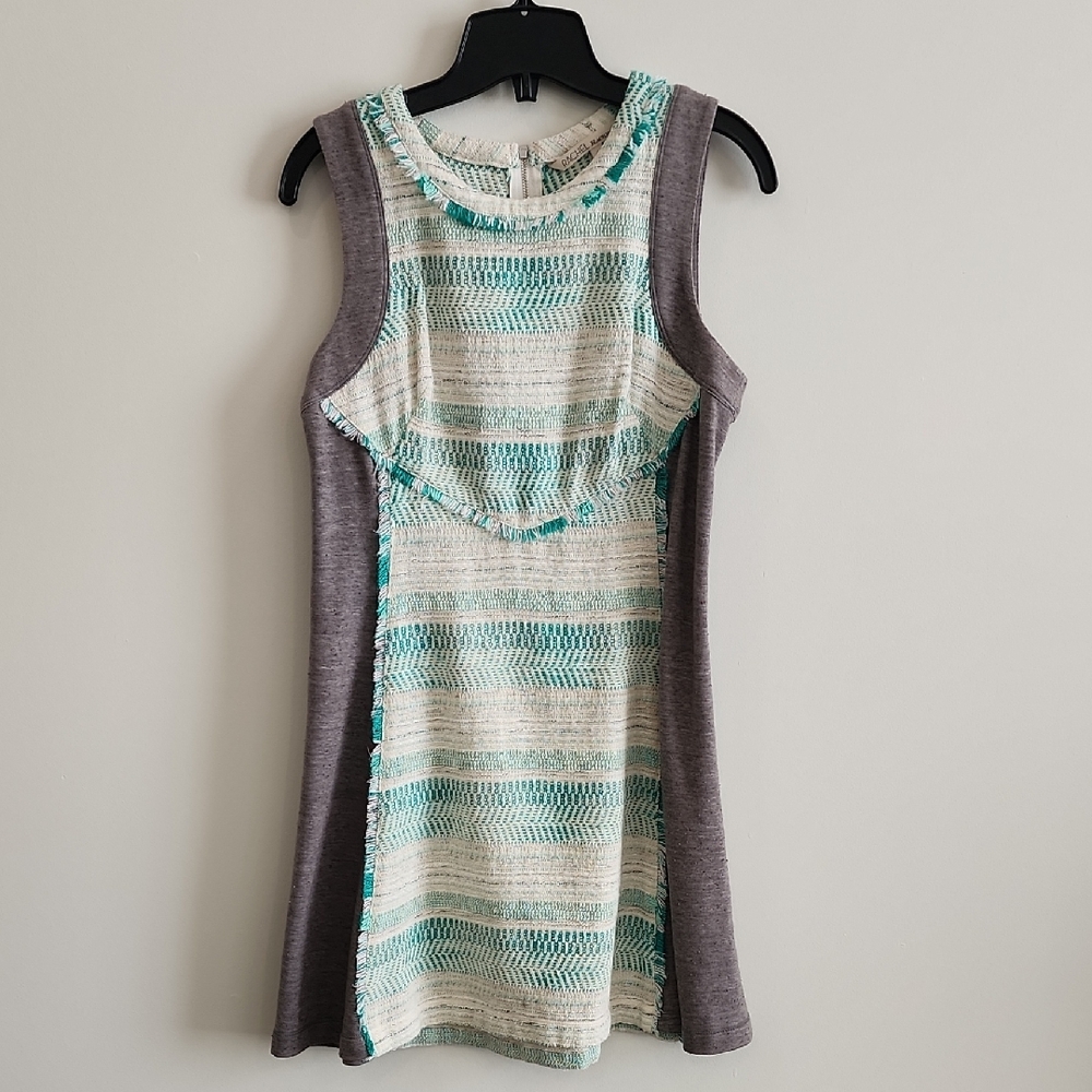 🔥2/$20 - RACHEL Rachel Roy Teal and Gray Mini Dress, Size 8